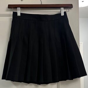 Vintage Adidas Black Pleated Mini Skater Skirt